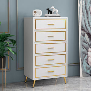Solid Wood Light Luxury Modern Minimalist Chest of Drawers Northern Europe Storage Cabinet Bedroom Chest of Drawer Sitting Room Cabinet Small Apartment Locker