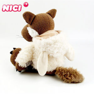 Woolen Wolf Doll with Hat Sheep Plush Toys Childrens Dolls Gift in Disguise as a Sheep Woolen Wolf Doll Soft PP Cotton Filled