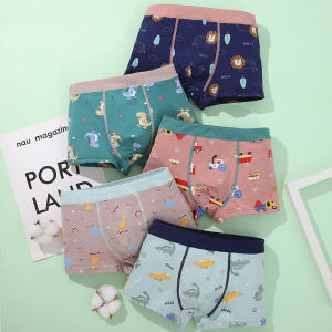 Childrens Underwear Mens Cotton Small Medium Large Child Boy Student Baby Boxer Boxer Shorts Cartoon Teenager Breathable