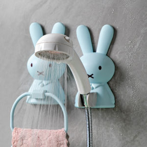 Cartoon Childrens Shower Head Holder Bathroom Shower Spray Head Suction Cup Seat Fixed Bracket No Drilling Required