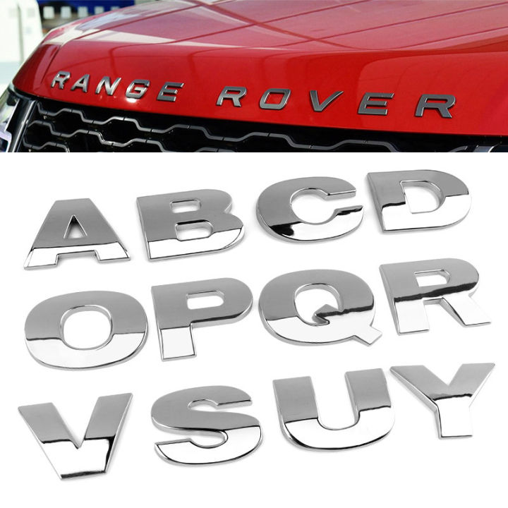 Car 3D Alphabet Bumper Stickers English Letter Car Label DIY Alphabet ...