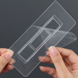 High Viscosity Strong Adhesive Snap Fastener Buckle Punch-Free Letter Buckle Seamless Sticky Hook Plastic Transparent Holder Velcro Fastener Hook Sticker Buckle Toilet Tissue Box Storage Rack Spare Parts Nano Double-Sided Adhesive