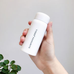 Ladies Mini Portable Insulated Water Bottle 150ml Simple Design Stainless Steel Cup for Students Outdoor Use Korean Style