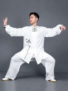Xiaohe Mountain High-End Tai Ji Suit Womens New Cotton and Linen Tai Chi Exercise Clothing Chinese Style Clothing Mens Mid-Length Summer