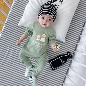 Pure Cotton Spring Autumn Long Sleeve Onesie for Newborn Babies Boys Girls Outfit 0-6 Months Breathable Moisture Wicking