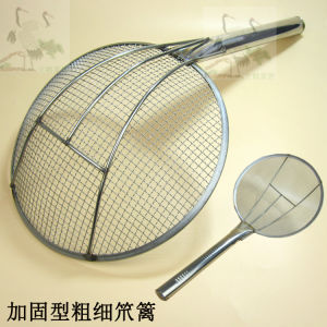 Large Stainless Steel Pasta Server Soup Strainer Kitchen Utensil Big Sieve Spoon Commercial Use Fine Mesh Drain Spoon