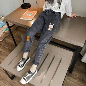 Girls Loose Fit Jeans Casual Style mid Waist Long Pants Spring Autumn Fashionable Childrens Clothing Baby Pants Kids Trousers