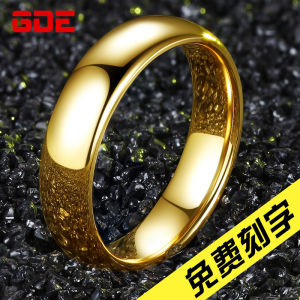 Instagram Mens Plated 18K Alluvial Gold Single Internet Celebrity Ring