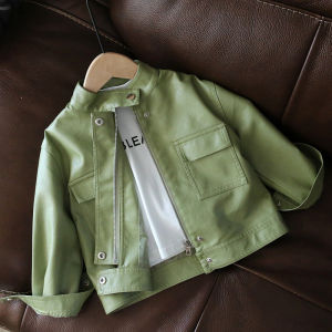 เสื้อแจ็คเก็ตหนังเด็กผู้ชายสำหรับฤดูใบไม้ผลิและฤดูใบไม้ร่วงเสื้อหนังสำหรับเด็กชุดแข่งรถสำหรับเด็กเสื้อแจ็คเก็ตสำหรับเด็กเล็กชุดเบสบอลแฟชั่น954