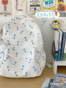 Tulip Schoolbag Female South Korea Ins Artsy Fresh Junior High School Student Student Backpack College Backpack
