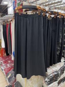 Quần Ống Rộng Xếp Ly Cho Phụ Nữ Trung Niên Và Cao Tuổi Mùa Xuân Hè Rộng Rãi Màu Trắng Chiffon Quần Ống Đứng Cỡ Lớn Cho Mẹ