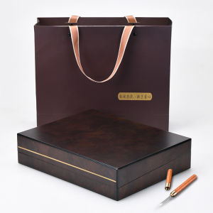 Gushu Pu Er Tea Cake 200G/357G White Tea Cake Brick Tea Packaging Box Empty Gift Box Wooden Box Storage Box with Tea Needle