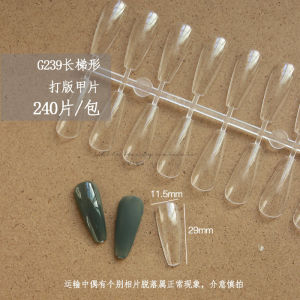Nail Tips Dozen Semi-Solid Short Square round Long Pointed Trapezoidal Transparent Shop Sample Color Plate Specific for Practice Japanese Water Drop