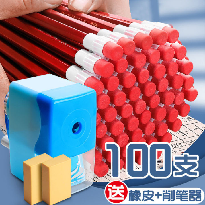 Student Pencil 100 PCs HB Big Skin Head Pencil NonLeadPoisonous