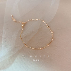 Fashionable Gold Bean Bracelet Womens Unique Design Versatile High-End Feeling Jewelry New 2025  out  Stock Alloy Plated Silver Gold