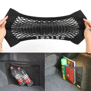 Car Trunk Storage Net Bag Vehicle Universal Magic Stick-On Back Seat Organizer Anti-Pressure Simple Style Hanging Storage Bag