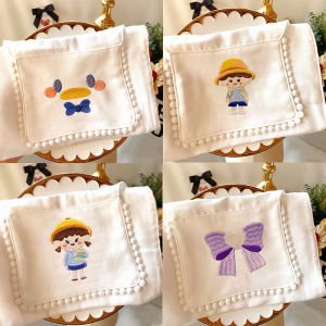 Childrens Sweat Towel 100% Pure Cotton Kindergarten Boys and Girls Sweat-Isolation Scarf Handkerchief Large and Small Size Baby and Infant Gauze Back Towel