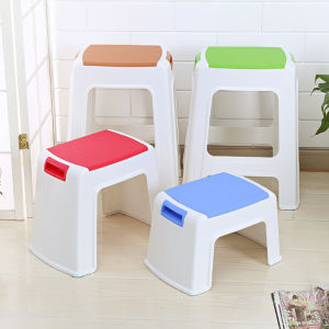 Thickened Plastic Stool for Home Use Childrens Low Stool Bathrooms Solid Adult Stool High Stool European Style Economy Type