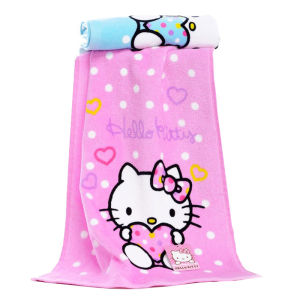 Khăn Mặt HelloKitty Khăn Mặt Gia Dụng Tắm Hello Kitty Cotton Trẻ Em Đáng Yêu Thấm Nước Mềm Mại
