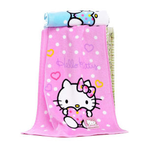 Khăn Mặt HelloKitty Khăn Mặt Gia Dụng Tắm Hello Kitty Cotton Trẻ Em Đáng Yêu Thấm Nước Mềm Mại