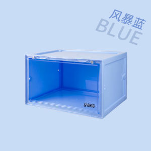 AJ Macaron Shoe Box Storage Box Transparent Acrylic Dustproof Side Open Sneakers Anti-Oxidation Shoes Artifact Hard Plastic