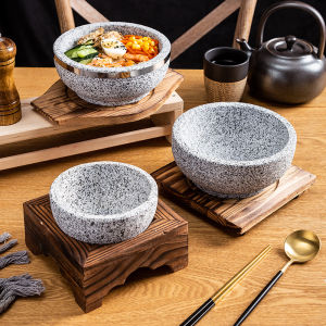 Món Ăn Hàn Quốc Chính Thống Stone Pot Súp Nấu Chậm Bát Đá Tự Nhiên Chịu Nhiệt Độ Cao Dụng Cụ Nấu Ăn Trong Nhà Bếp