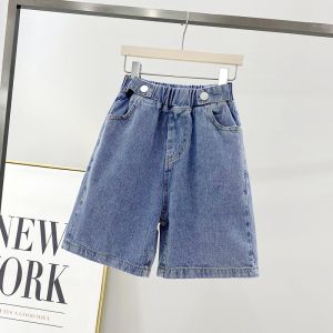 Girls Denim Shorts Summer Thin Western Style Fashion Kids Fifth Pants Korean Style Summer Childrens Girls Shorts