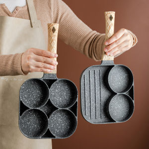 Non-Stick Frying Pan Egg Roll Wok for Dumplings And Fried Eggs Induction Cooker Flat Bottom Gas Stove Universal Retro Style Japanese Cuisine