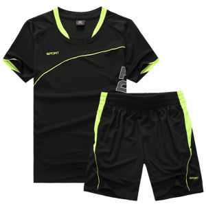 Sports Suit Mens Summer Short Sleeve Quick Drying Clothes T-shirt Running Fitness Loose 2-Piece Casual Suit Suit