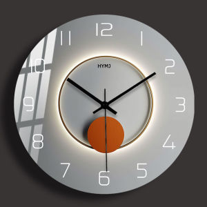 Modern Quartz Wall Clock Fashionable Living Room Dining Room Decor Simple Artistic round Shape Battery Powered Home Decor