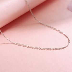 Vana All-Match S925 Silver Platinum-Plated Clavicle Necklace Snake Bone Water Wave Box Sunflower Seed Cross Chain Single-necklace without Pendants