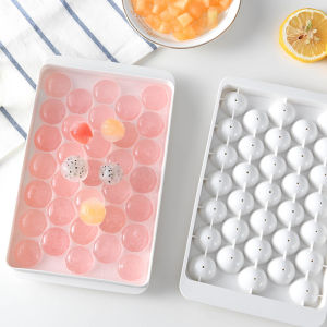 Japanese SP Spherical Ice Tray Homemade Ice Cube Cute Frozen Molded Silicone Household Drink Ball Model with Lid