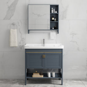 Alumimum Floor Bathroom Cabinet Wash Basin Cabinet Combination Bathroom Washbasin Integrated Inter-Platform Basin Balcony Wash Basin