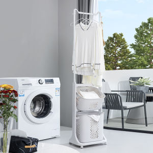 Bathroom Dirty Clothes Basket Storage Rack Stand Home Use Organizer for Laundry Room Toilet Dirty Linen Storage Shelf
