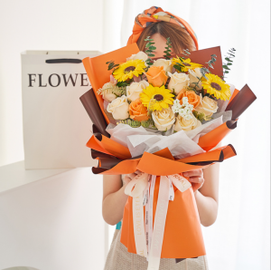 Sunflower Bouquet Graduation Flowers Soap Rose Handheld Flowers Award Gift Car Delivery Bouquet Simplicity Mixed Style Artificial Flowers