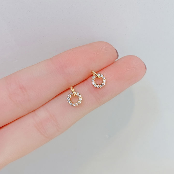 S925 Silver Needle Geometric Hoops Earrings Short Hair Women's Fashion Jewelry Circular Ear Cuffs Korean Style Fresh out