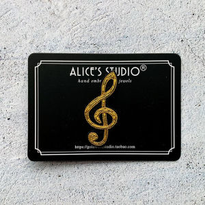 Alice Studio French Design Handmade Metal Silk Embroidery Strawberry Music Festival Accessories Versatile Note Brooch Fashion