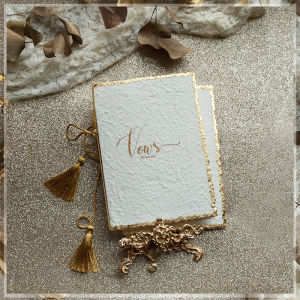 Li Qingyun Original Handwritten Wedding Vow Card Booklet French Style Folded Card Wedding Ceremony Declaration Gift