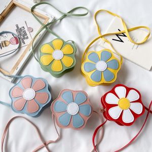 Girls Bags Cute Flowers Small Bag Fashion Baby Princess Coin Purse Mini Accessories Infant Small Shoulder Bag Cute