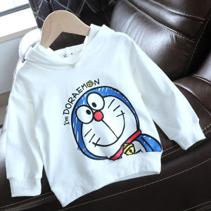 Cute Childrens Hoodie Long Sleeve Cotton Sweatshirt Spring Autumn Outfit for Boys Trendy Korean Style Comfortable Kids Top