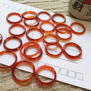 แหวนโมราหินโมราแดงธรรมชาติเครื่องประดับแหวนนิ้วก้อยแหวนคู่แบบผู้ชายและผู้หญิงแหวนคู่รักเครื่องประดับนิ้วชี้ข้อต่อ