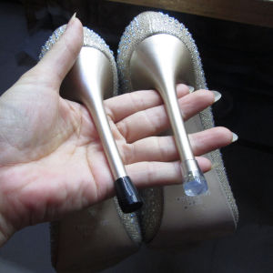 High Heel Shoes Cover Abrasion Resistant Mute Small round Heel Large Chunky Heel Wear-Resistant Non Slip Shoe Tack Heel Protective Case Heel Grips
