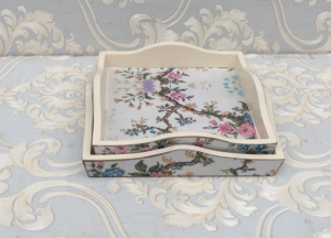 American Retro Tray Northern Europe Household Wooden Square Tea Tray Fruit Storage Tray Light Creative Water Cup Plate