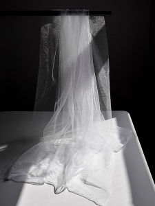 White Transparent Glitter Mesh Girls Heart Net Red Bridal Veil Hand Nail Photography Prop Background Cloth