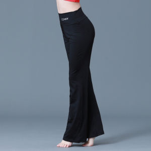 กางเกงเต้นรํายาวของผู้หญิง Conny สําหรับการฝึกซ้อมเต้นลาติน กางเกงโยคะ Conny กว้างและหลวมพร้อมวัสดุโพลีเอสเตอร์แบบไมโครแฟลร์
