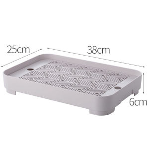 Khay Thoát Nước Hình Chữ Nhật Hai Tầng Bắc Âu Khay Trà Bằng Nhựa Cốc Uống Nước Gia Dụng Cốc Đơn Giản Phong Cách Châu Âu Phòng Khách Khay Thoát Nước
