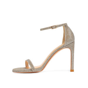 รองเท้าแตะส้นสูงสีดำมีสายรัดเส้นเดียวที่นิยมในโลกออนไลน์แมทช์ลุคง่ายแบบใหม่ฤดูร้อนปี2023สำหรับผู้หญิงเดินแบบส้นเข็มเซ็กซี่เรียบหรู