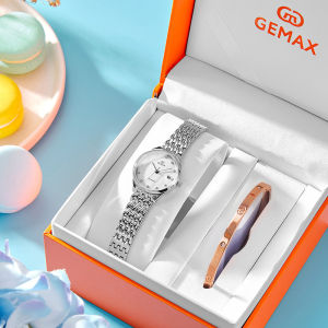 นาฬิกาข้อมือ GEMAX สำหรับผู้หญิง ขนาด 25 มม. สายเดี่ยวบาง น้ำหนักเบา ทนทานต่อการเปียกน้ำ ดีไซน์เรียบง่าย สไตล์ใหม่ ป้องกันรอยขีดข่วน