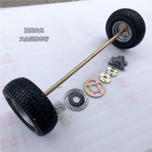 Four-Wheel Beach Modified Motorcycle Drift Kart Rear Axle Assembly 6-Inch Thickened Tires 1-Meter Rear Axle Suspension