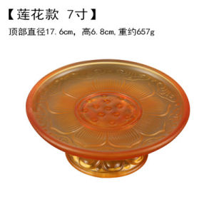 Chinese Fruit Plate Buddish Prayer Set Plate Water Fruit Plate Buddha Front Fruit Plate Household Tribute Plate Buddhist Hall for Fruit Plate Fruit Plate Household Buddha Supplies